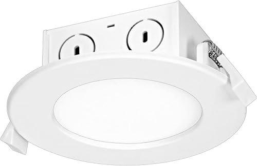 Satco S39057 - Lámpara LED de cable directo de 8.5 vatios borde iluminado 4 pulgadas 4000 K 120 voltios 12 bombillas cumple con California