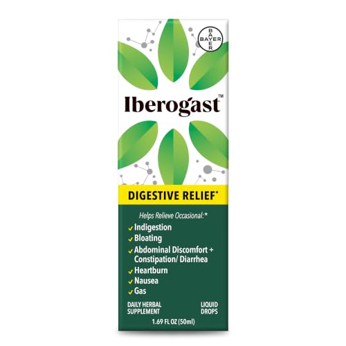 Iberogast Liquid Drops, Herbal Relief of Stomach Upsets: Occasional Indigestion, Bloating, Gas...