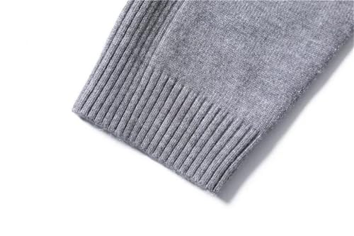 Men's Pullover Sweaters Long Sleeve High Collar Slim Fit Casual Warm Thick Knit Jumpers4