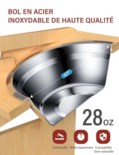 Vantic 1-181 Elevated Dog Bowls-Adjustable Raised Dog Bowls thumb #5