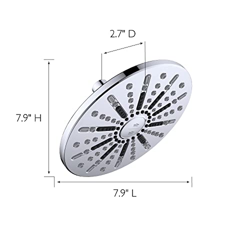 Image of Design House 582718-PC Ian Modern 8-inch 2-Function Showerhead, Polished Chrome