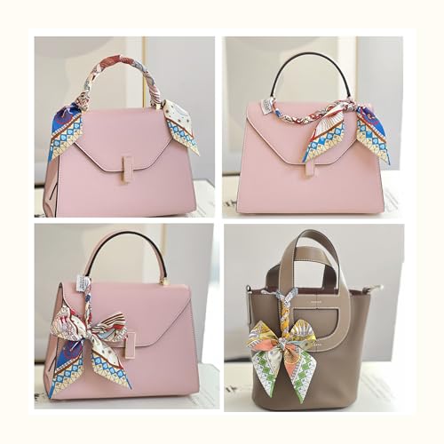 NIDMIDO 4 Pack Skinny Hair Neck Accessories Scarves With Bag Scarfs Handle Headband Fashion Gifts3