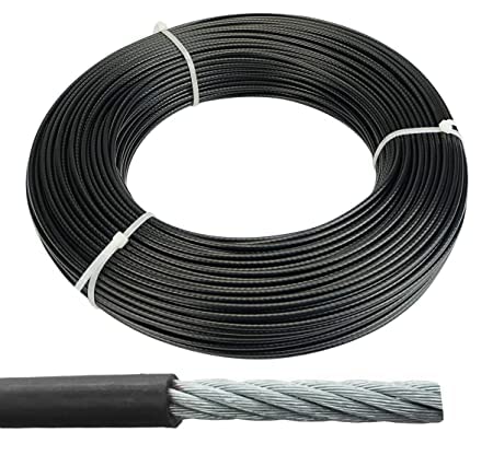 Body Maxx 6MM Gym Machine Wire Rope PU Coated Cable Inside Steel (Black) 10 Meter (B0C23HCRTF) Amazon Price History, Amazon Price Tracker