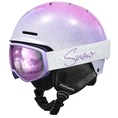 Odoland Kids Ski Helmet, Snow Helmet with Ski Goggles for Boys and Girls, Safety...