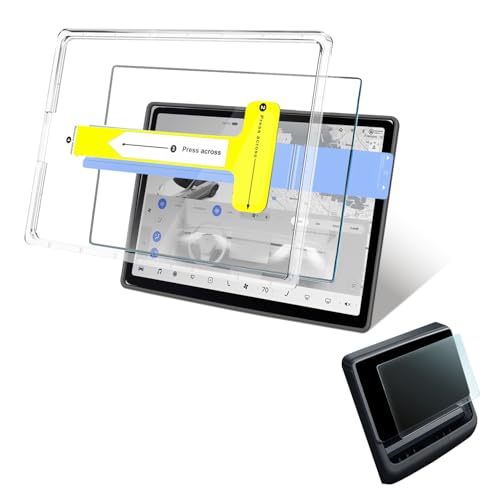 MODUFY Screen Defender for Tesla Model 3 Highland Anti-glare [Auto Alignment Kit] Front Screen Rear Backsheat Tempered Glass Screen Protector 9H Anti-Scratch Shock Resistant Anti Fingerprint Film