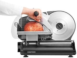 Chefman Electric Deli & Food Slicer Die-Cast Machine for Home Use Slice Meat