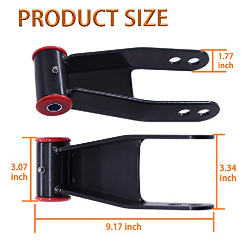 Suspension 2 Inch Rear Lowering Shackle Fits For 1988-1998 Chevy Gmc C1500/C2500 1988-2018 Silverado Gmc Sierra 1500 Replaces 410520 #TOP4