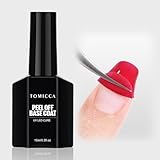 TOMICCA ジェルネイル ピールオフベースコートジェル15ml 剥がせるベースジェル大容量 はがせる ベースコート UV/LED対応 初心者＆プロ適用 ジェルネイル練習 簡単オフ