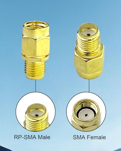 Adaptador SMA Hembra a RP-SMA Macho 2-Pack miniatura 2