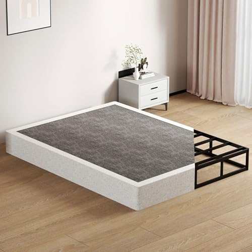 SHOANED Metal Box Spring Queen Size - 9 Inch High Profile Heavy Duty Black Bed Base Non Slip...
