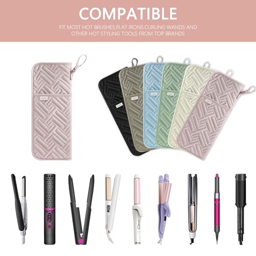 Organizador de herramientas para cabello resistente al calor rosa miniatura 6