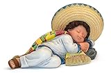 Firma de Nadal y del escultor Nadal Figura Decorativa Siesta mejicana, Resina, Multicolor, 7.50x12.00x7.00 cm