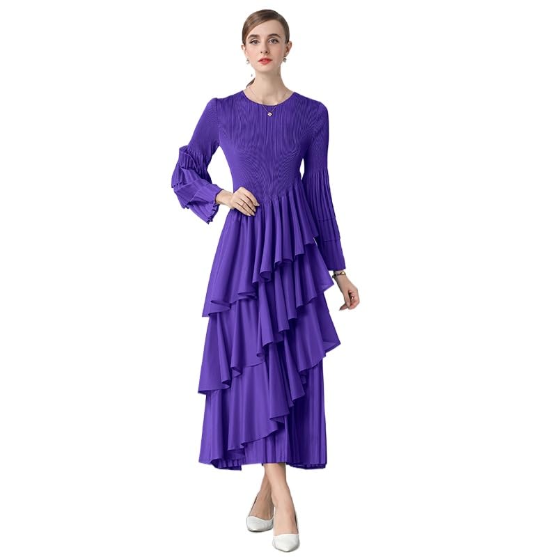 Batwing Pleated Cake Dress