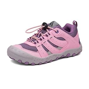 Mishansha Boys Girls Hiking Shoes Mesh Knit Low Top Sneakers Outdoor Trekking Walking Climbing Running