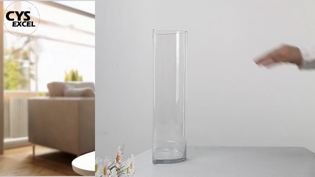Amazon.com: CYS EXCEL Cylinder Clear Glass Vase (H-16