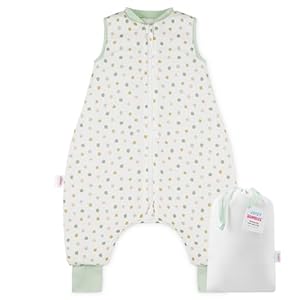 Baby Slaapzak met Voetjes – Winter Trappelzak met Pijpen – Winterslaapzak 2.5 Tog OEKO TEX – Overslaappak van Mousseline Katoen 1-4 Jaar Oud