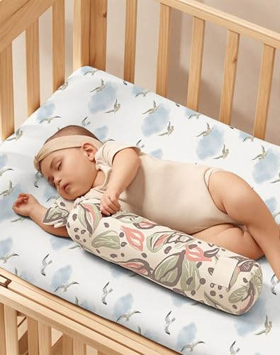 Image of Crib Sheets for Boys and Girls, 2 Pack Fitted Baby Sheets for Standard Toddler Mattress 28 inch x 52 inch, Soft Breathable Jersey Knit Baby Bedding (Rosy Days)
