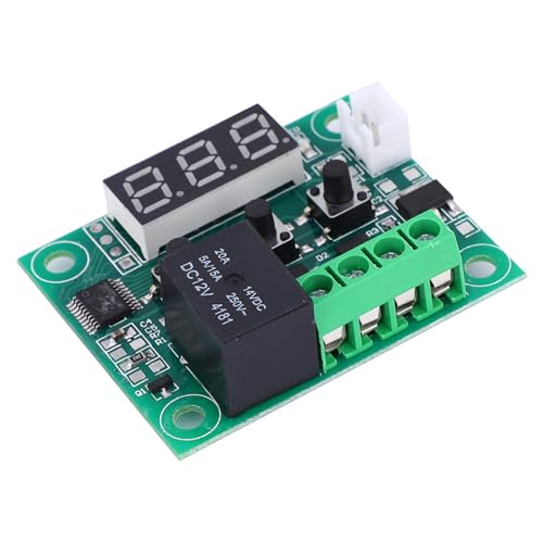 W1209 2pcs DC 12V Digital Temperature Controller, Temperature Control Switch Module with Temperature Sensor Board, High Accuracy Thermal Regulator, Measurement Range