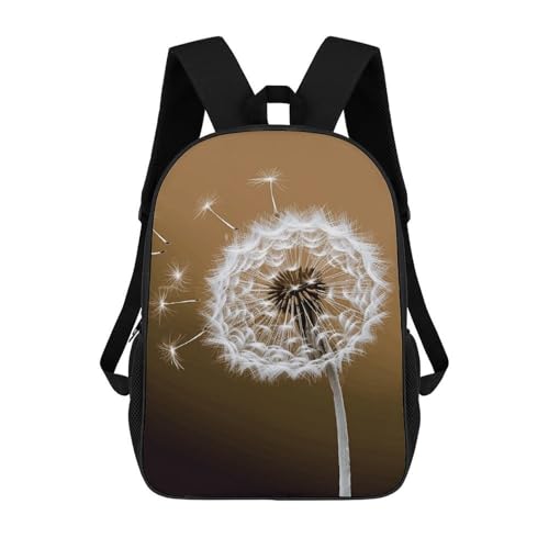 Blown Dandelion Blossom Bookbag - Ultra Lightweight Portable Backpack Work Travel Backpack for Men Women Fits 16 Inch Notebook
