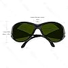FreeMascot IPL Glasses 190nm-2000nm Laser Eye Protection Glasses for Tanning, Laser Hair Removal (Green) (Frame Style 2)