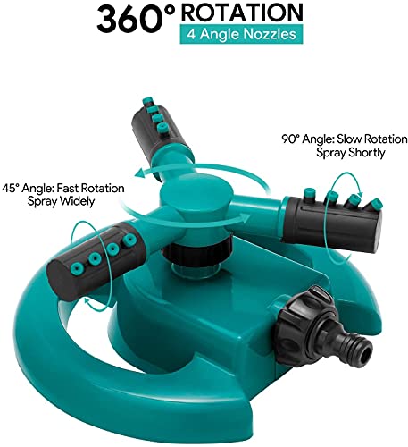 Image of LEOPAX Garden Sprinkler, Automatic 360 Degree Lawn Water Sprinklers Lawn Irrigation System Multipurpose Water Yard Sprinkler for Plant Irrigation (22 x 22 x 10cm)
