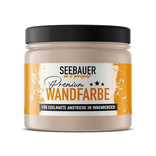 SEEBAUER diy Wandfarbe Braun 300ML für Innen (No. 611 Hazel Eyes) Edelmatte hellbraune Innenfarbe - Brauntöne sehr hohe Deckkraft - Matt, Abwaschbar und Tropffrei SEEBAUER diy Wandfarbe Braun 300ML für Innen (No. 611 Hazel Eyes) Edelmatte hellbraune Innenfarbe - Brauntöne sehr hohe Deckkraft - Matt, Abwaschbar und Tropffrei