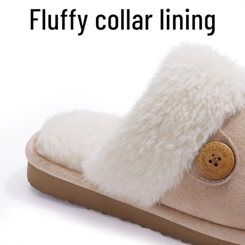 Image of Litfun Women's Fuzzy Memory Foam Slippers Fluffy Winter House Shoes Indoor and Outdoor