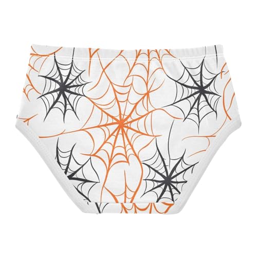 Cotton Toddler Girls Underwear Halloween Orange Cobwebs Panties for Girl Animals Underpants Briefs 2t2