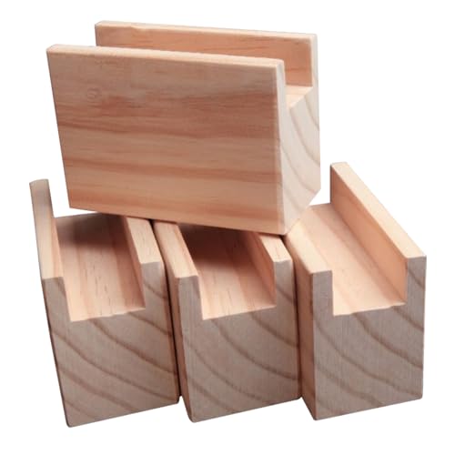Rehausseurs de Meubles Groove Design Élévateurs de Lit en Bois Rehausseurs de Canapé Robustes Supporte Jusqu'à 500kg Pieds de Table 4 Pièces, pour Bureau...