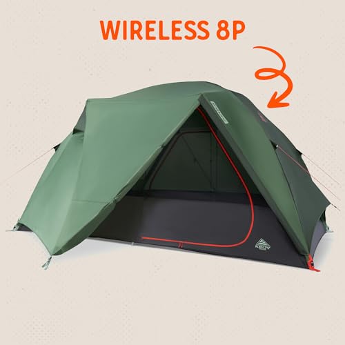 Image of Kelty Wireless Freestanding Camping Tent, 2 4 or 6 Person Size, Huge Interior and Peak Height, Intuitive + Easy to Pitch, Color Coded Setup