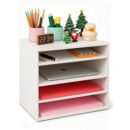 EMERIT Paper Organzier Wood Desktop Organizer Storage Letter Tray File