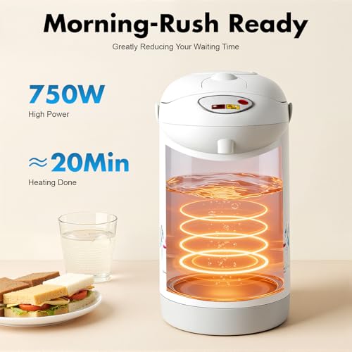 Dispensador eléctrico de agua instantáneo 3L 750W acero inoxidable blanco miniatura 2