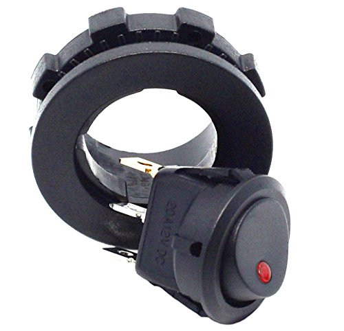 Cllena Car Truck Round Rocker Toggle Switch Spst On-Off Control With Switch Housing (Red Led Light) #TOP2