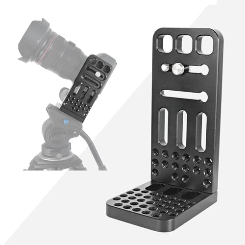 Placa de soporte L para cámara con zapata de liberación rápida para trípode DSLR, pack de 2 3