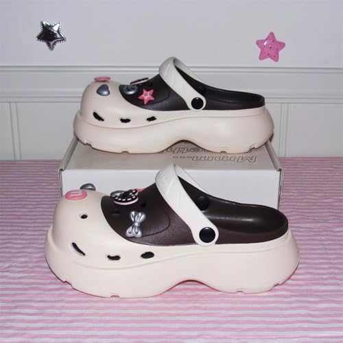 ZQW Women Cute Heart Garden Shoes Sweet Kawaii Y2K Cloud Slippers Chunky Platform Clogs Slip On Summer Slides Beach Sandals2