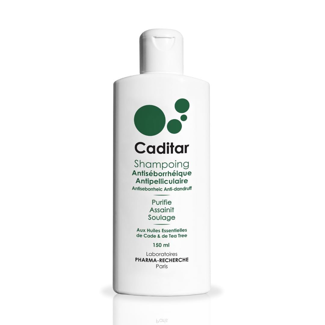 Caditar Antiséborrhéique • Shampoing Assainissant • Flacon 150ml • Sans Parabene, Sans Phénoxyéthanol et Sans Silicone • Fabriqué en France par LABORATOIRES BIO-RECHERCHE