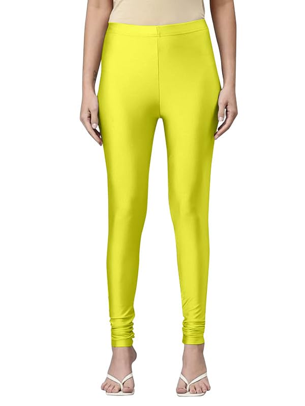 Image of TRENDMALLS Women's Microfiber Elastane Stretch Soft Churidar Length Leggings with Ultrasoft Waistband