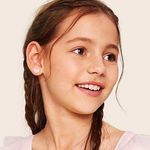 Image of Plastic Earrings for Sensitive Ears Flower Studs for Women