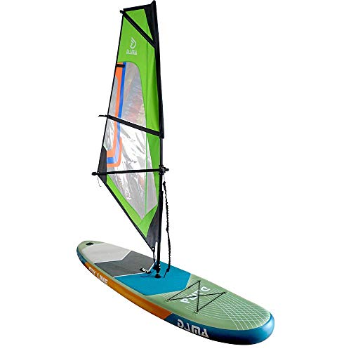 DAMA Inflatable Windsurfing Board 10â€™6â€32â€6â€™â€™ SUP with Accessories|Sail, Mast, Wind Surf Equipment, Wavesailing, Wave Board, Stand Up Paddle Board, Sailing Board, All Round Board