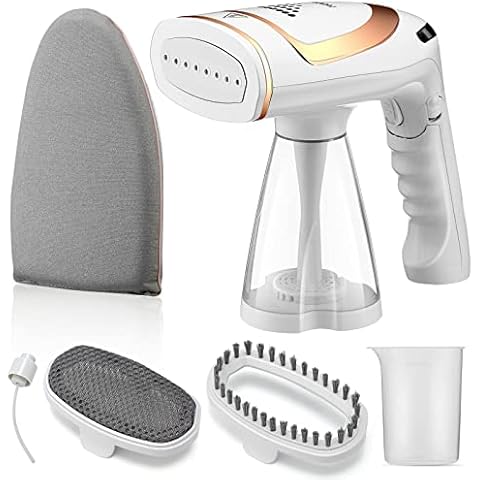 Steamer for Clothes and Garment Steamer Ironing Gloves Portable Foldable Travel Garment Steamer 1600w Handheld Steamer with Detachable 250ml Water Tank Wrinkle Remover for Fabrics, 20s Fast Heat up Cover
