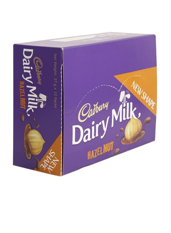 Cadbury Dairy Milk Hazelnut Milk Chocolate 35g × 12 Packs (Egypt) Box