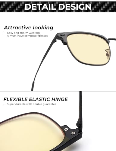 Image of ZanyLen Blue Light Blocking Glasses Men Computer Gaming Glasses For Mens