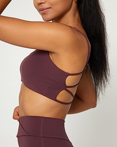 Image of Danysu Backless Sports Bra Soft Workout Tops with Removable Padded Yoga Training Bras Strappy Going Out Top