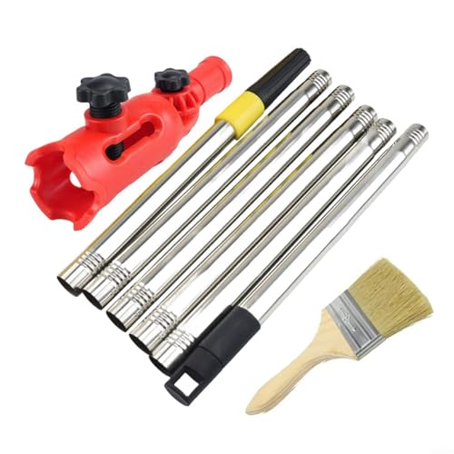Sandyseptember Asta di prolunga per rullo da 1,7 m, con supporto regolabile multiangolare, pennello, estensibile con 6 sezioni per dipingere pareti, soffitti e scale