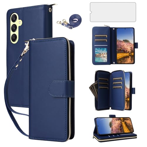 Protection Samsung A25 5G antichoc portefeuille zippé pour éviter les rayures