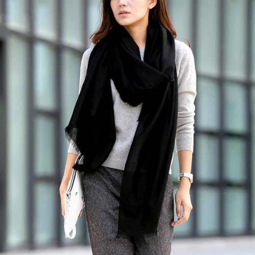 Summer Cotton Blend Scarves Light Soft Solid Long Scarf Gauze Wrap Shawl 80”×27”4