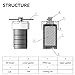 BAOSHISHAN 100ml Hydrothermal Autoclave Reactor, 304 Stainless Steel Polytetrafluoroethylene Lined for Lab Hydrothermal Process (100ml)