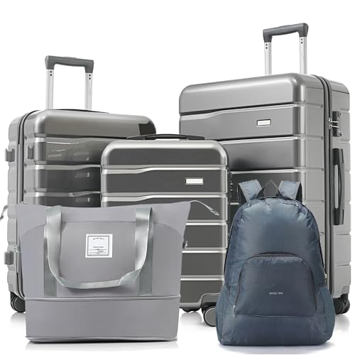 5 Piece Travel Luggage Set with Expandable Duffel Bag & Foldable Backpack – 20