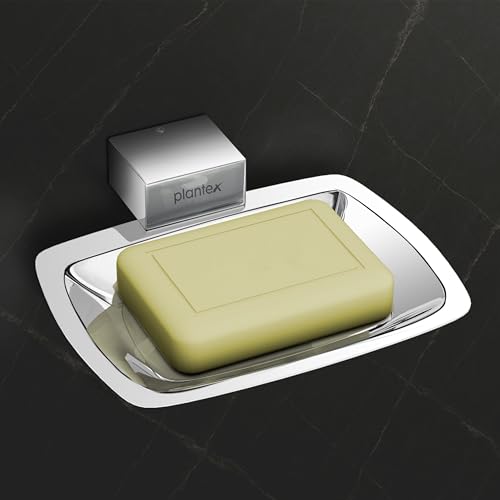 Image of Plantex Soap Holder for Bathroom /304 Grade Stainless Steel Soap Dish /Soap Case /Soap Stand /Bathroom Accessories - Pack of 1 (Tesla, 2701, Chrome)