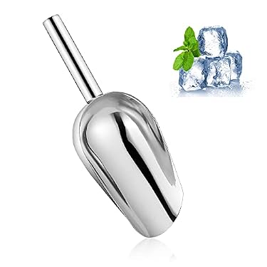 AMAZON - Ice Scoop for Freezer – Metal Ice Scoop for Ice Machine,Stainless Steel Ice Scoop for Ice Maker,Ice Shovel for Kitchen Bar Party Wedding,Heavy Duty,Dishwasher Safe